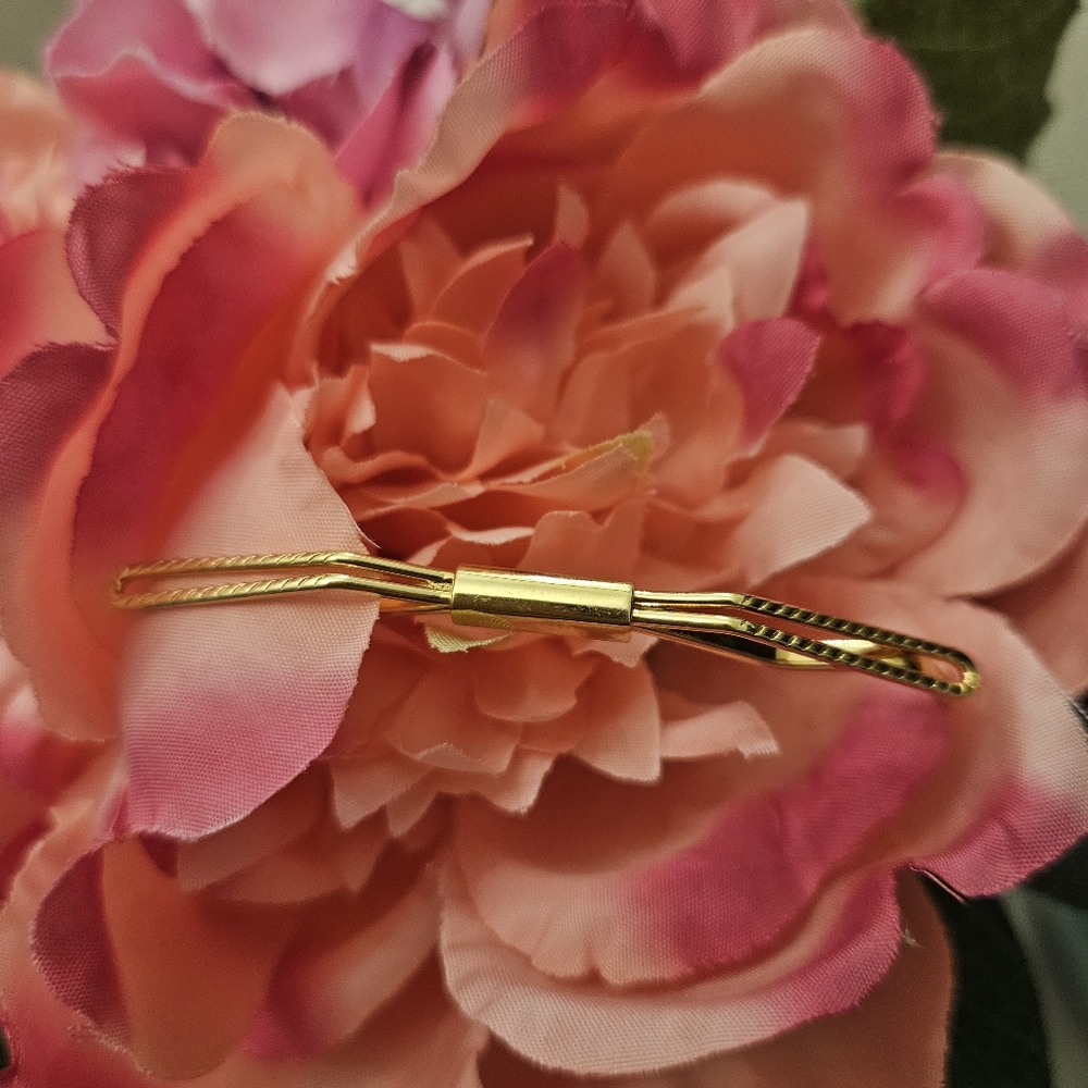 Vintage goldtone colla bar clip